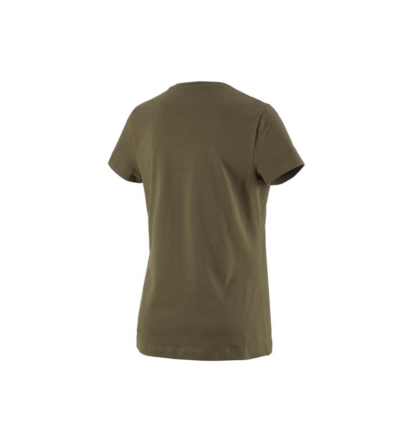 Hauts: T-Shirt e.s.concrete, femmes + vert boue 3