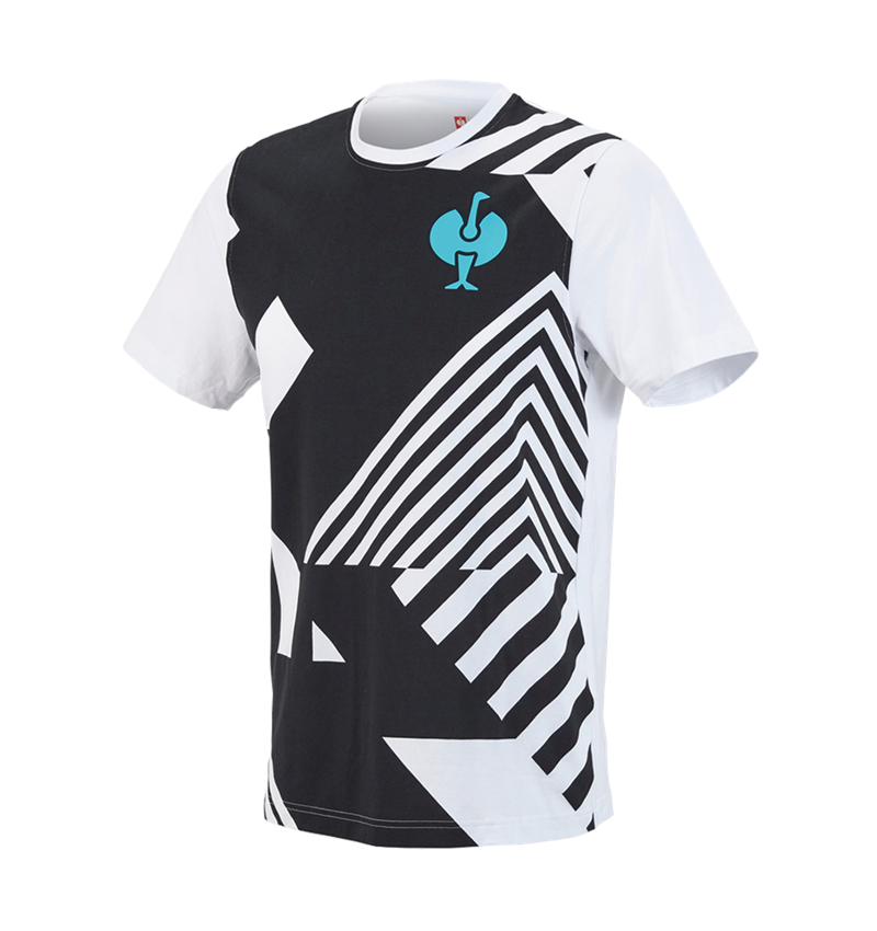 Hauts: T-Shirt e.s.trail graphic + noir/blanc 2
