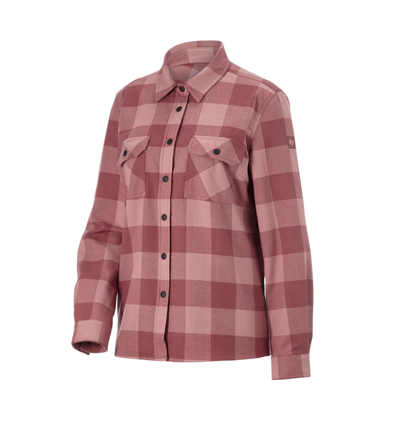 Hauts: Chemise à carreaux e.s.iconic, femmes + rose quartz/rouge oxyde 8