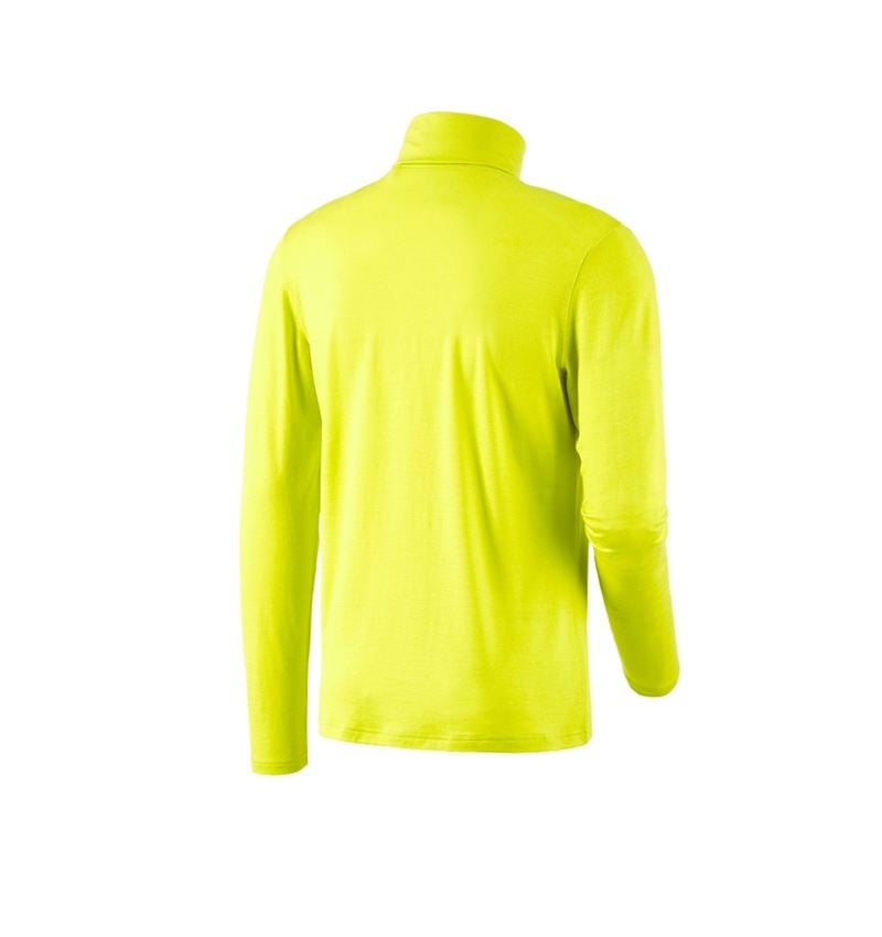 Hauts: T-shirt à col roulé Merino e.s.trail + jaune acide/noir 4