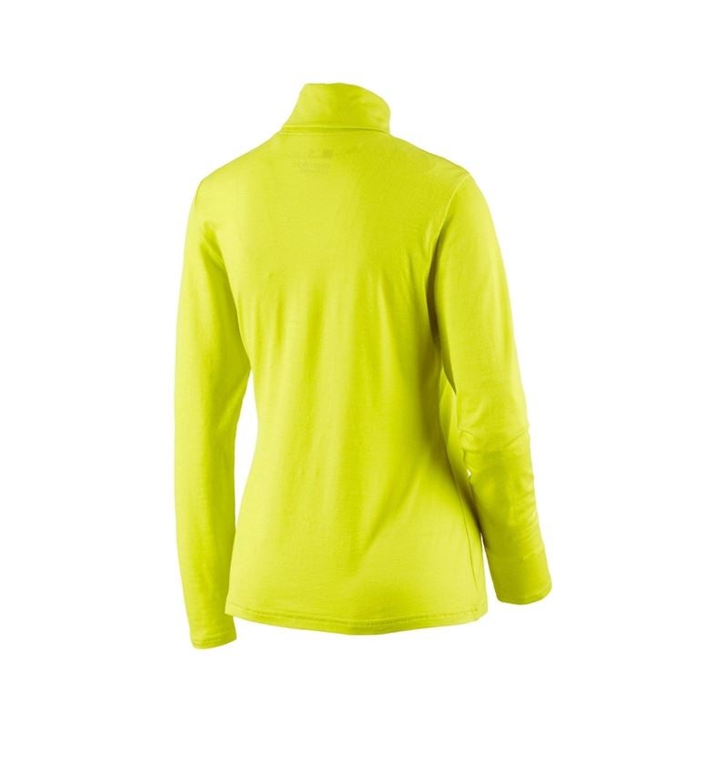 Thèmes: T-shirt à col roulé Merino e.s.trail, femmes + jaune acide/noir 4