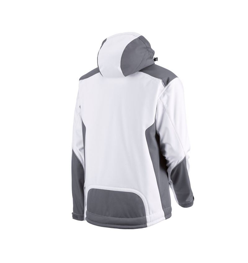 Work Jackets: Softshell jacket e.s.motion + white/grey 3