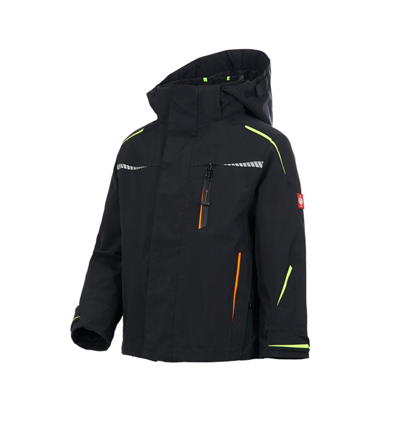 Cold: 3 in 1 functional jacket e.s.motion 2020,  childr. + black/high-vis yellow/high-vis orange