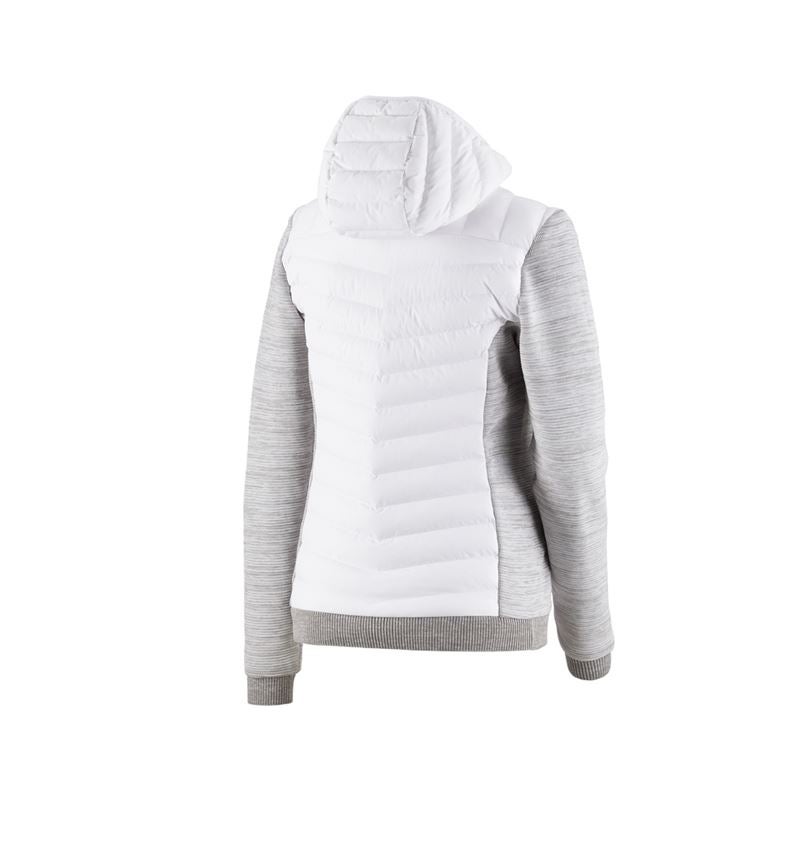 Vestes de travail: Veste en tricot à capuche hybr. e.s.motion ten, f. + blanc mélange 4