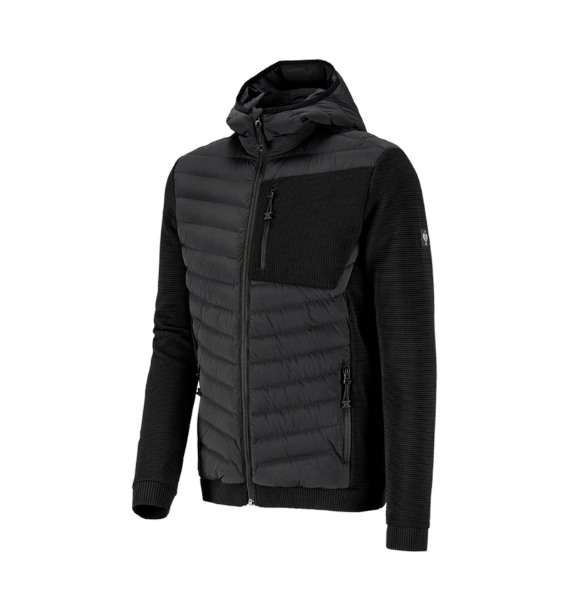 Gardening / Forestry / Farming: Hybrid hooded knitted jacket e.s.motion ten + black 2