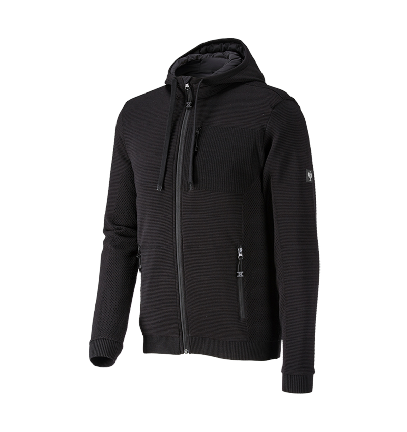 Joiners / Carpenters: Windbreaker hooded knitted jacket e.s.motion ten + black 2