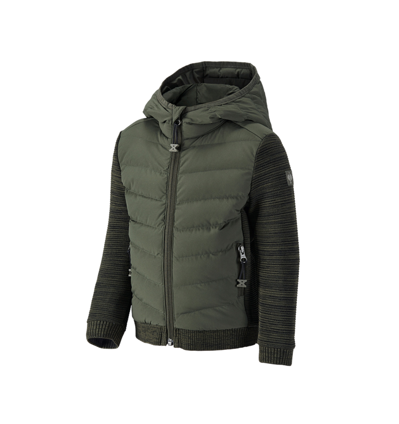 Thèmes: Veste en tricot à capuche hybride e.s.motion ten + vert camouflage mélange 1