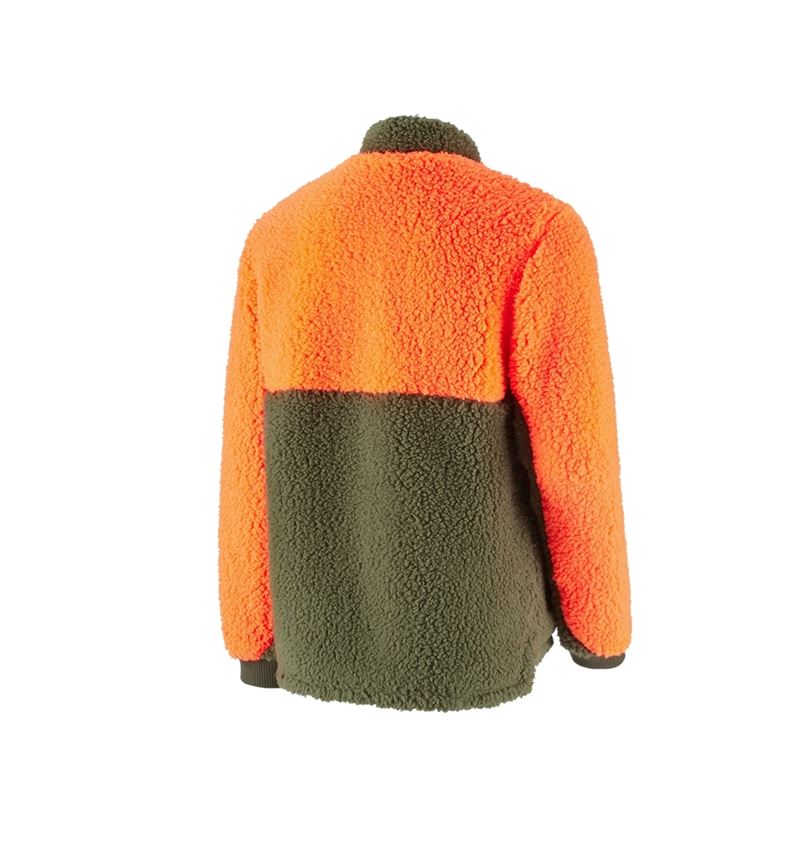 Work Jackets: e.s. Forestry faux fur jacket + high-vis orange/mudgreen 3