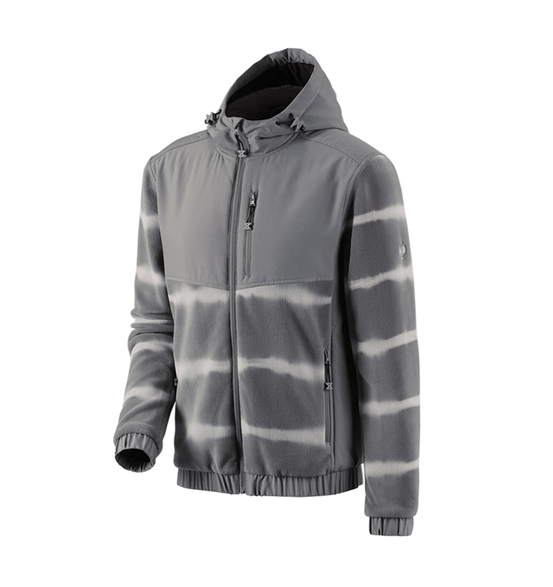 Topics: Hybrid fleece hoody jacket tie-dye e.s.motion ten + granite/opalgrey 3