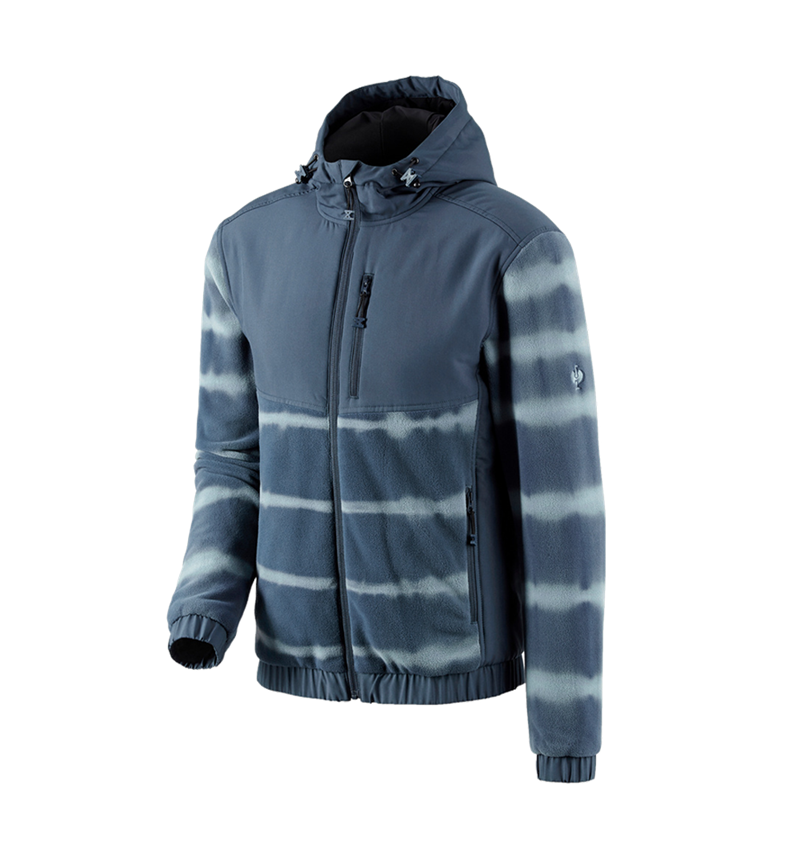 Topics: Hybrid fleece hoody jacket tie-dye e.s.motion ten + slateblue/smokeblue 3