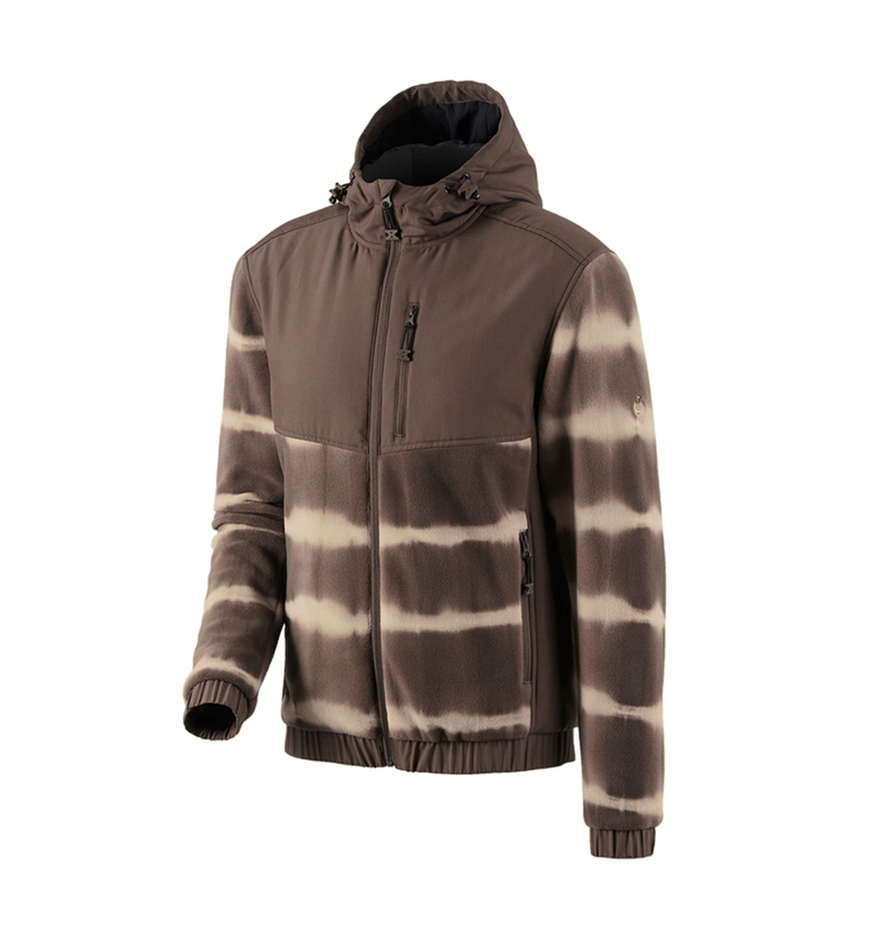 Topics: Hybrid fleece hoody jacket tie-dye e.s.motion ten + chestnut/pecanbrown 2
