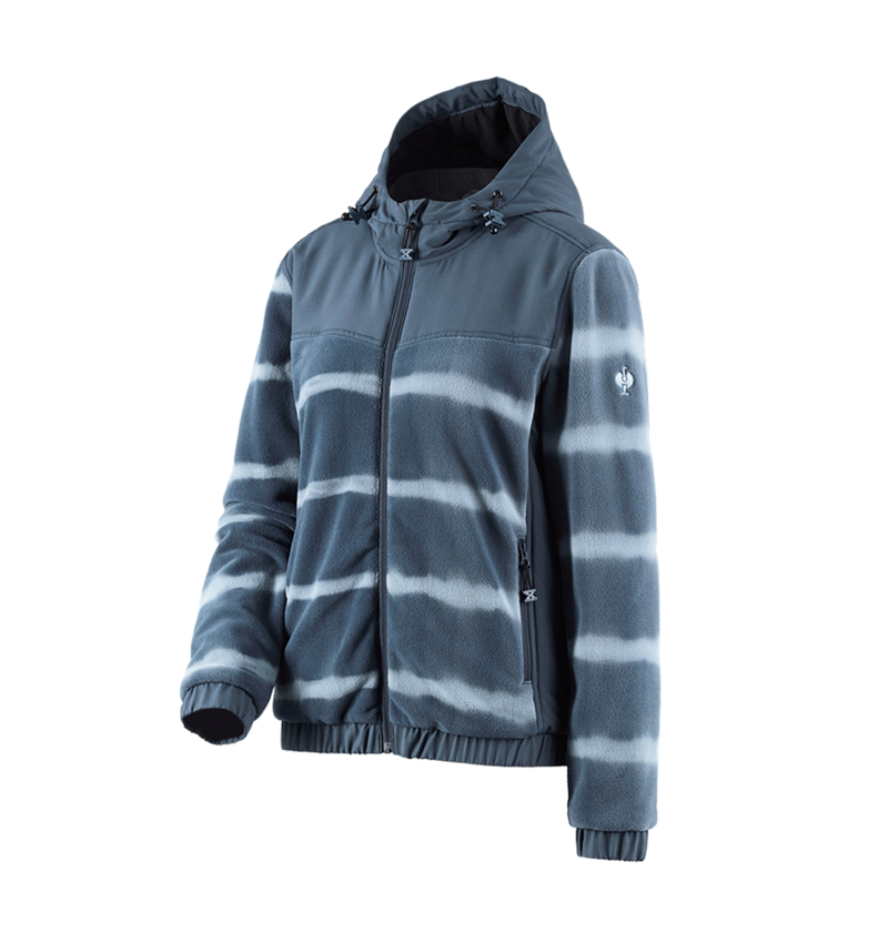 Topics: Hybr.fleece hoody jacket tie-dye e.s.motion ten,l. + slateblue/smokeblue 3