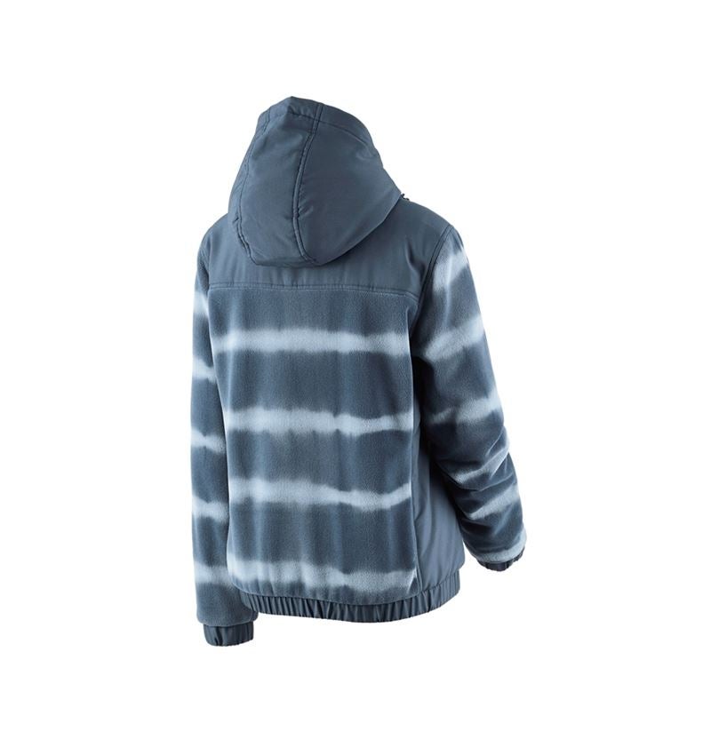Topics: Hybr.fleece hoody jacket tie-dye e.s.motion ten,l. + slateblue/smokeblue 4
