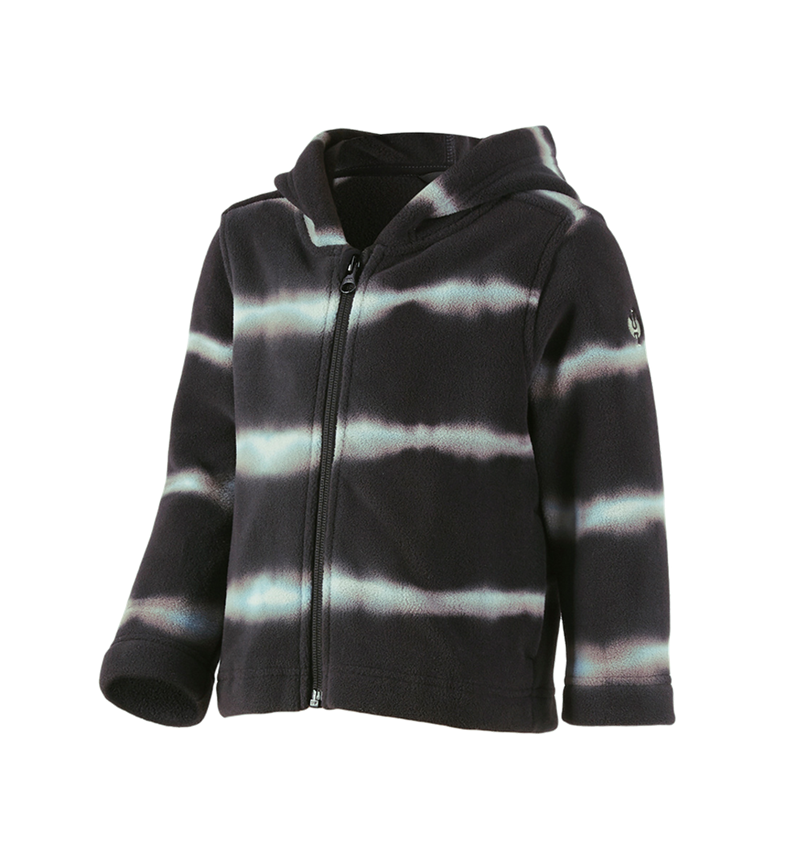 Work Jackets: Fleece hoody jacket tie-dye e.s.motion ten, child. + oxidblack/magneticgrey 2