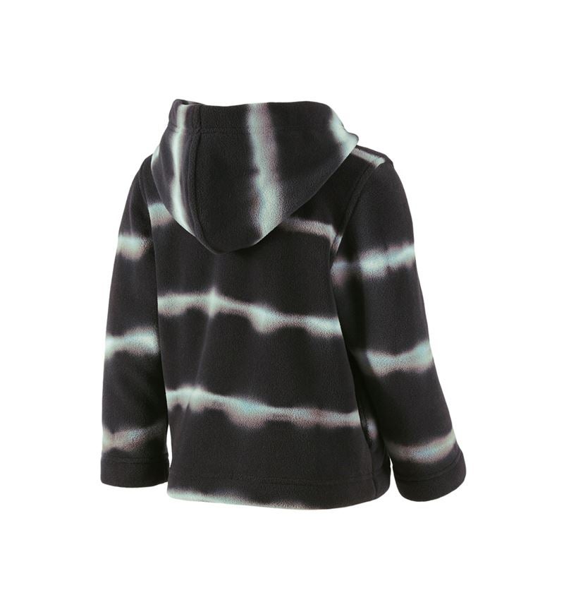 Work Jackets: Fleece hoody jacket tie-dye e.s.motion ten, child. + oxidblack/magneticgrey 3
