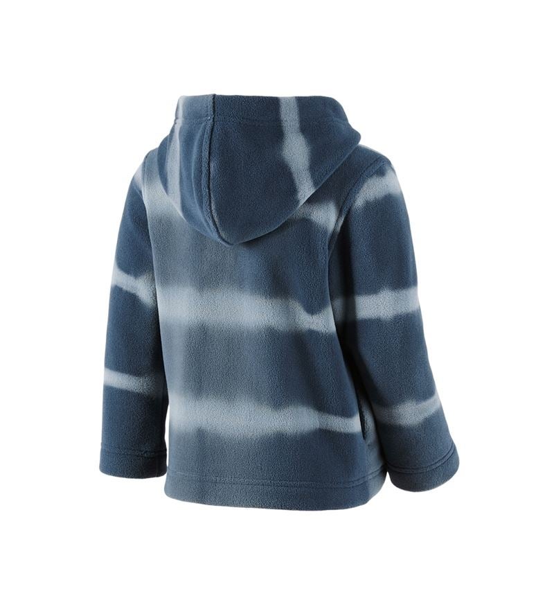 Work Jackets: Fleece hoody jacket tie-dye e.s.motion ten, child. + slateblue/smokeblue 3