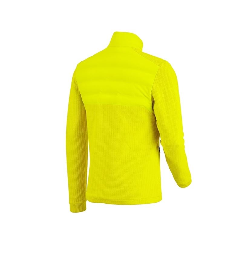 Vestes de travail: Veste en tricot hybride e.s.trail + jaune acide/noir 3