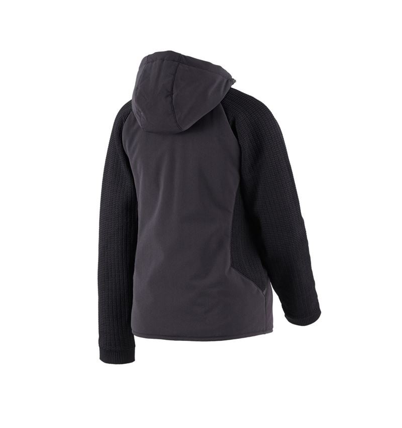 Thèmes: Veste en tricot à capuche hybride e.s.trail,femmes + noir 3