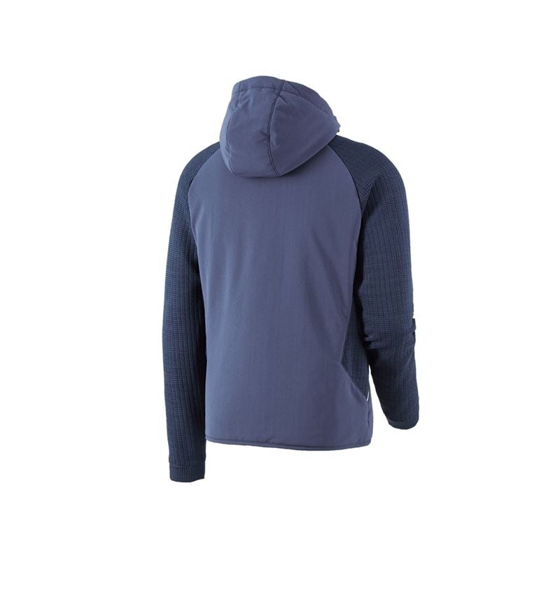 Vestes de travail: Veste en tricot à capuche hybride e.s.trail + bleu profond/blanc 3