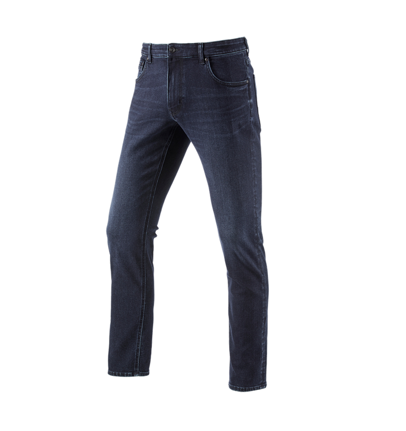 Work Trousers: e.s. Winter 5-Pocket stretch jeans + darkwashed 1