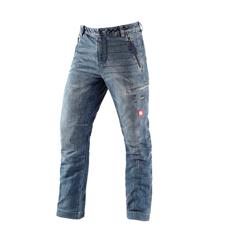 Vêtements sylviculture /anti coupures: e.s. Jeans anti-coupe de forestier + stonewashed 2