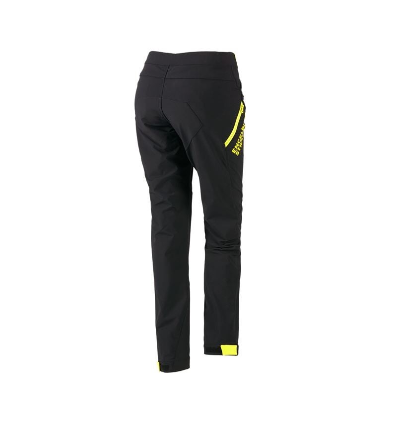 Vêtements: Pantalon de fonction e.s.trail, femmes + noir/jaune acide 4
