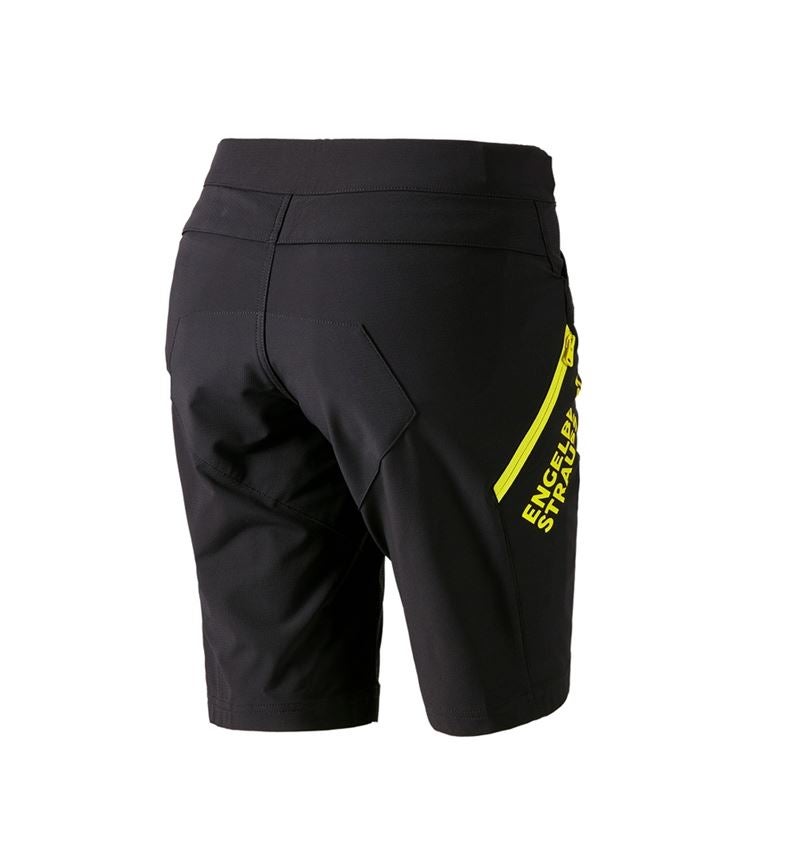 Work Trousers: Functional shorts e.s.trail, ladies' + black/acid yellow 4