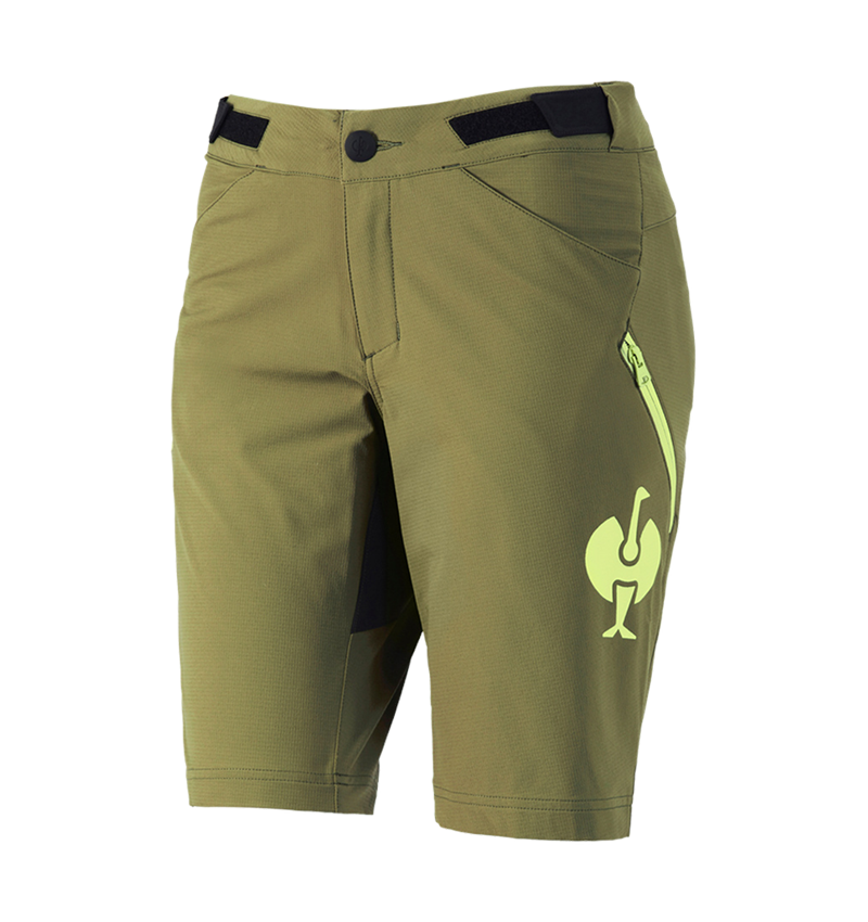 Pantalons de travail: Fonctionnelle short e.s.trail, femmes + vert genévrier/vert citron 2