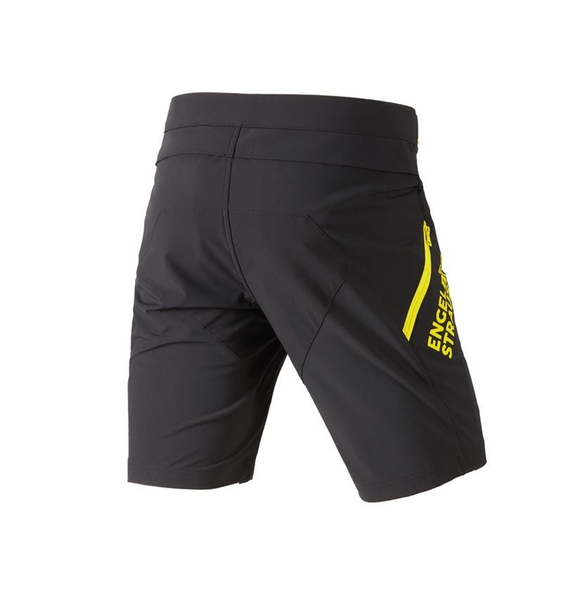 Pantalons de travail: Fonctionnelle short e.s.trail + noir/jaune acide 4