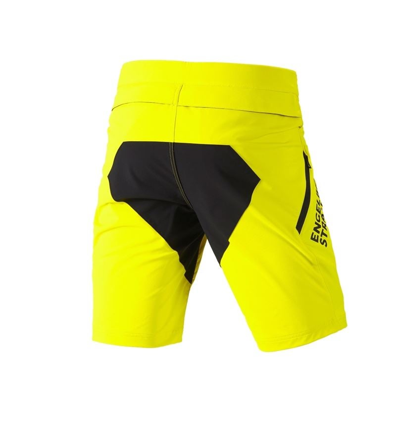 Pantalons de travail: Fonctionnelle short e.s.trail + jaune acide/noir 4