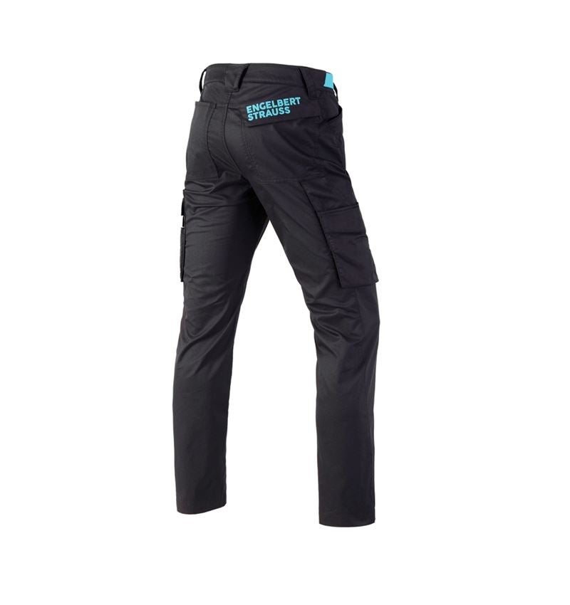 Work Trousers: Cargo trousers e.s.trail + black/lapisturquoise 3