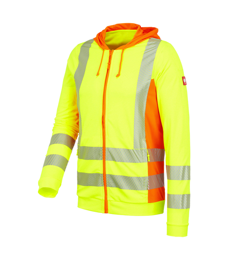 Vestes de travail: Veste à capuche foncti. de signal. e.s.motion 2020 + jaune fluo/orange fluo 2
