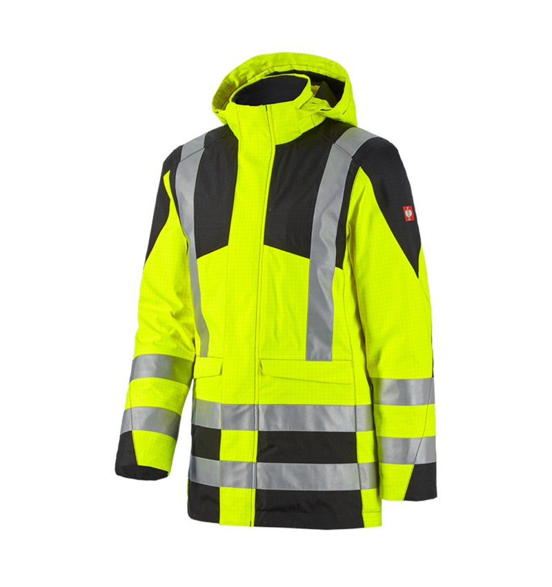 Vestes de travail: e.s. Parka de protection multinorm high-vis + jaune fluo/noir 2