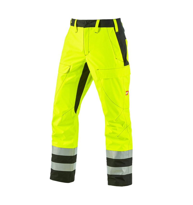 Topics: e.s. Weatherproof trousers multinorm high-vis + high-vis yellow/black 2