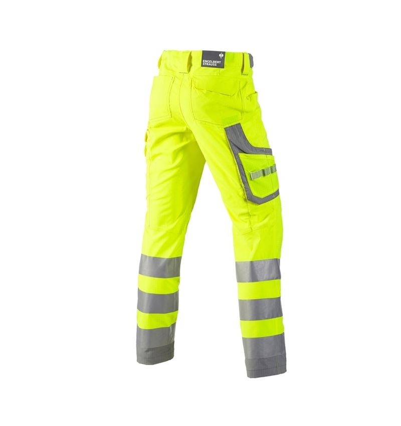 Pantalons de travail: Pantalon cargo haute visibilité e.s.concrete + jaune fluo/gris perle 3
