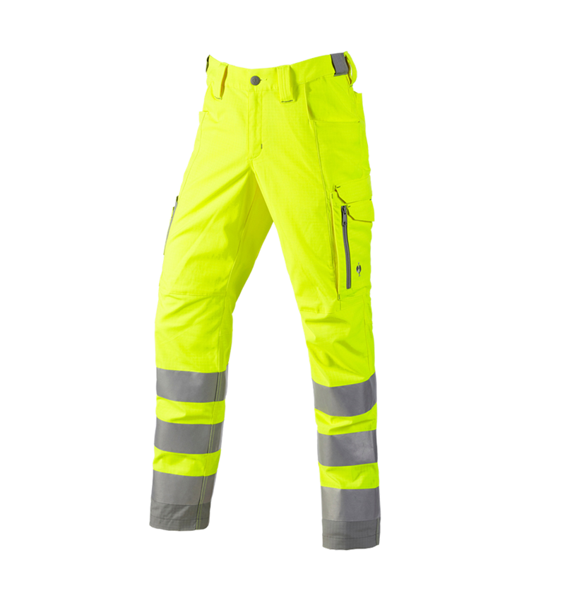 Pantalons de travail: Pantalon cargo haute visibilité e.s.concrete + jaune fluo/gris perle 2