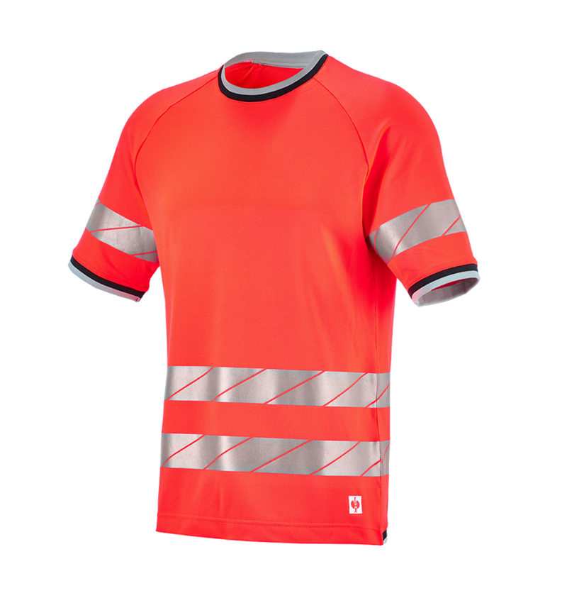 Vêtements: T-shirt fonctionnel signal e.s.ambition + rouge fluo/noir 6