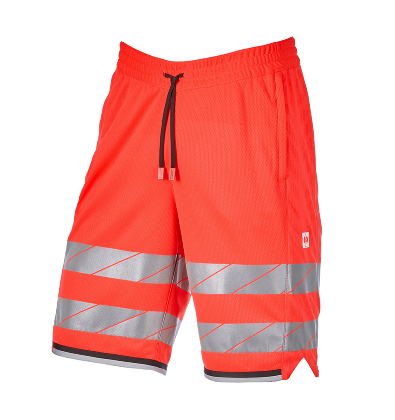 Vêtements: Short fonctionnel haute visibilité e.s.ambition + rouge fluo/noir 5