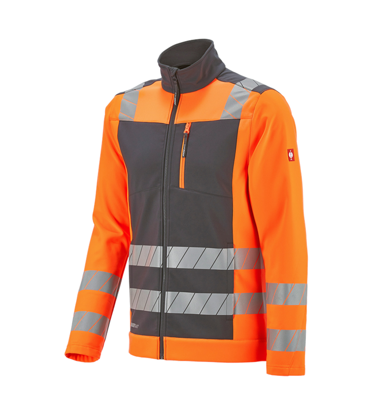 Topics: High-vis softshell jacket e.s.motion 24/7 + anthracite/high-vis orange 8