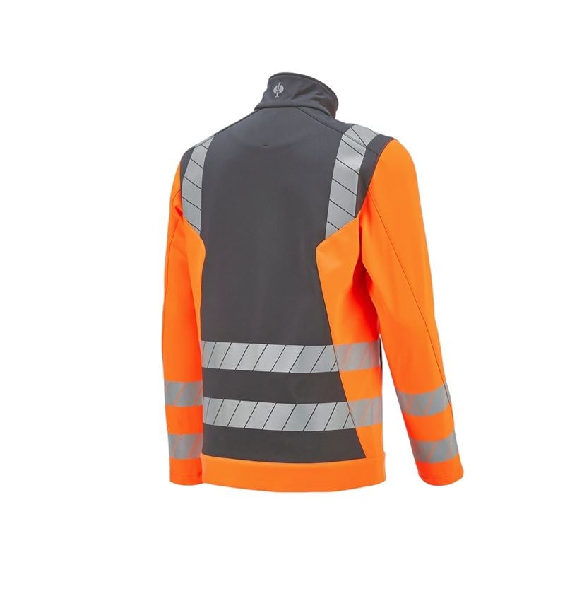 Vestes de travail: Veste softshell de signalisation e.s.motion 24/7 + anthracite/orange fluo 9