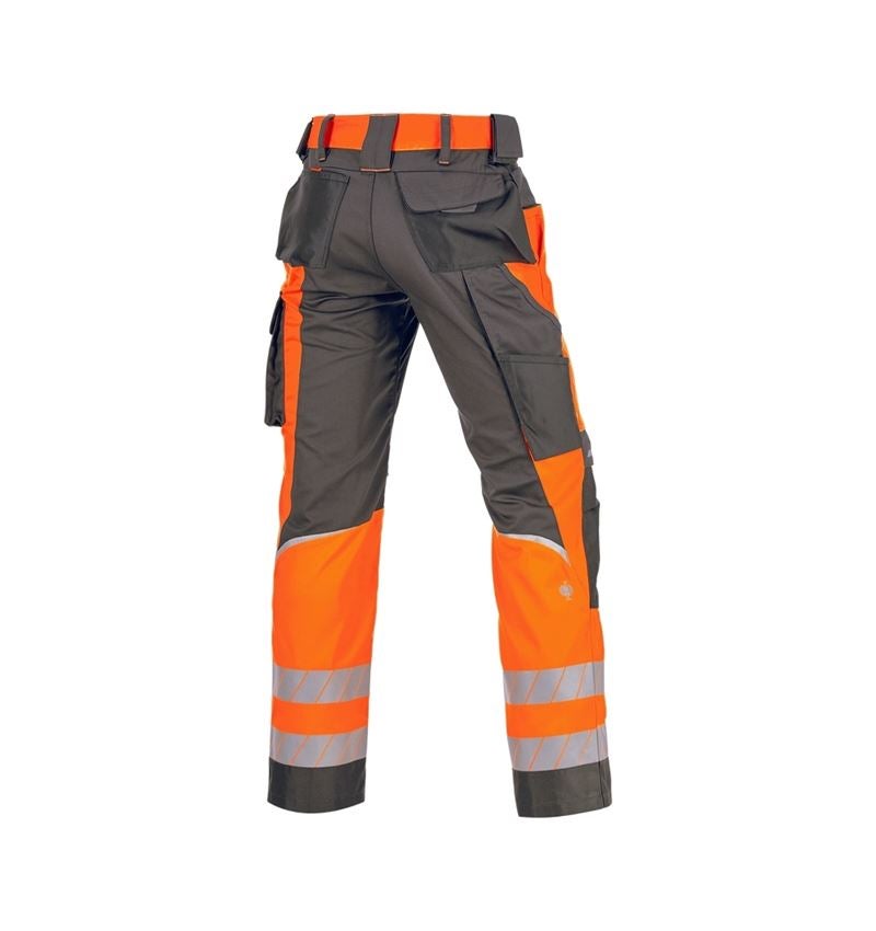 Pantalons de travail: Pantalon à taille élast. signal. e.s.motion 24/7 + anthracite/orange fluo 11