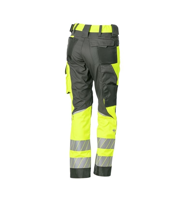 Work Trousers: High-vis trousers e.s.motion 24/7, ladies’ + anthracite/high-vis yellow 7