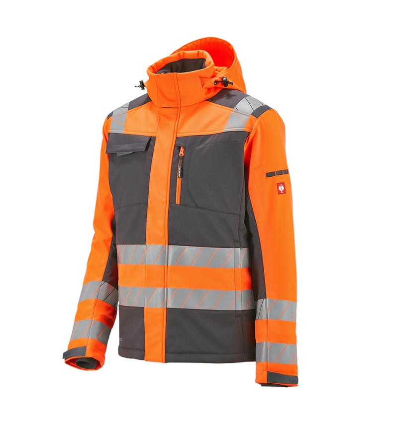 Thèmes: Veste softshell de signal. d'hiver e.s.motion 24/7 + anthracite/orange fluo 7