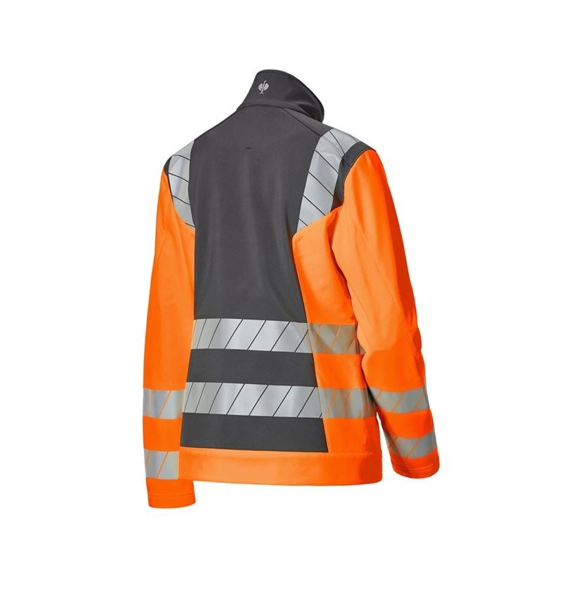 Vestes de travail: Veste softshell signal. e.s.motion 24/7, femmes + anthracite/orange fluo 5