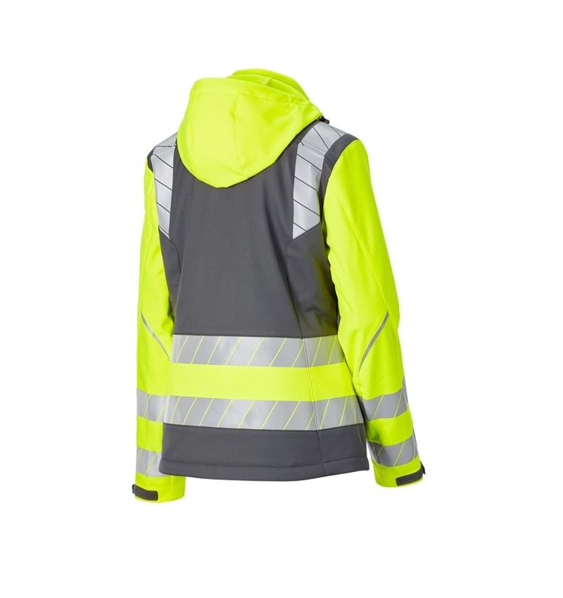 Vestes de travail: Veste soft.de signal.d'hiver e.s.motion 24/7,fem. + anthracite/jaune fluo 1