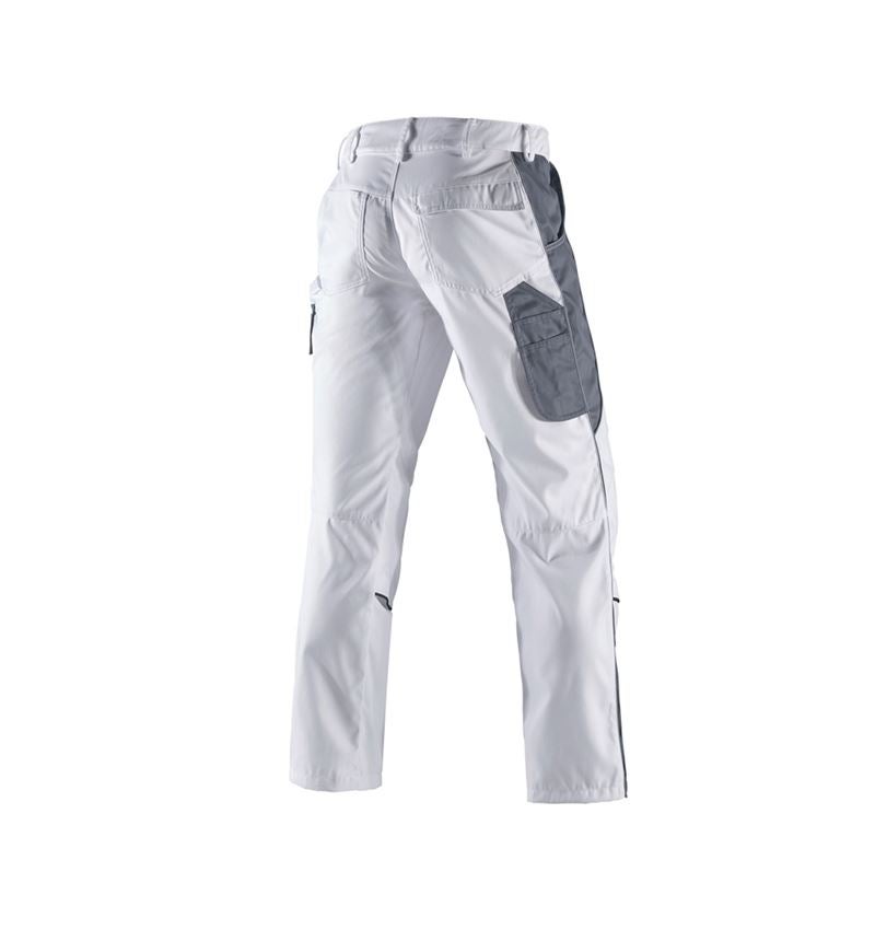 Pantalons de travail: Pantalon à taille élastique e.s.active + blanc/gris 3