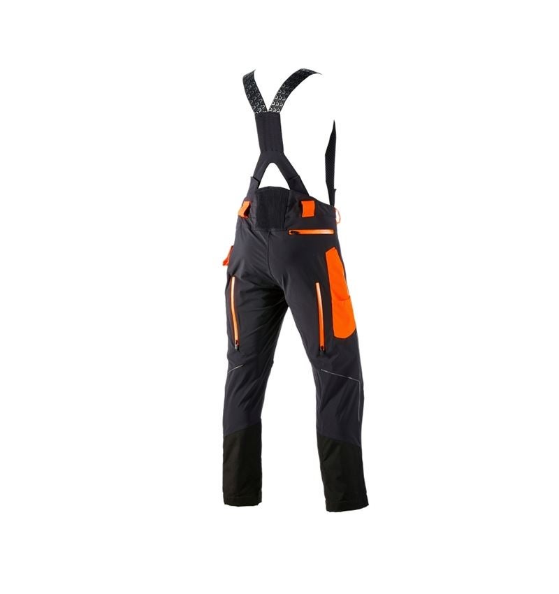 Vêtements sylviculture /anti coupures: Pantalon à taille élastique anticoupure e.s.vision + noir/orange fluo 3