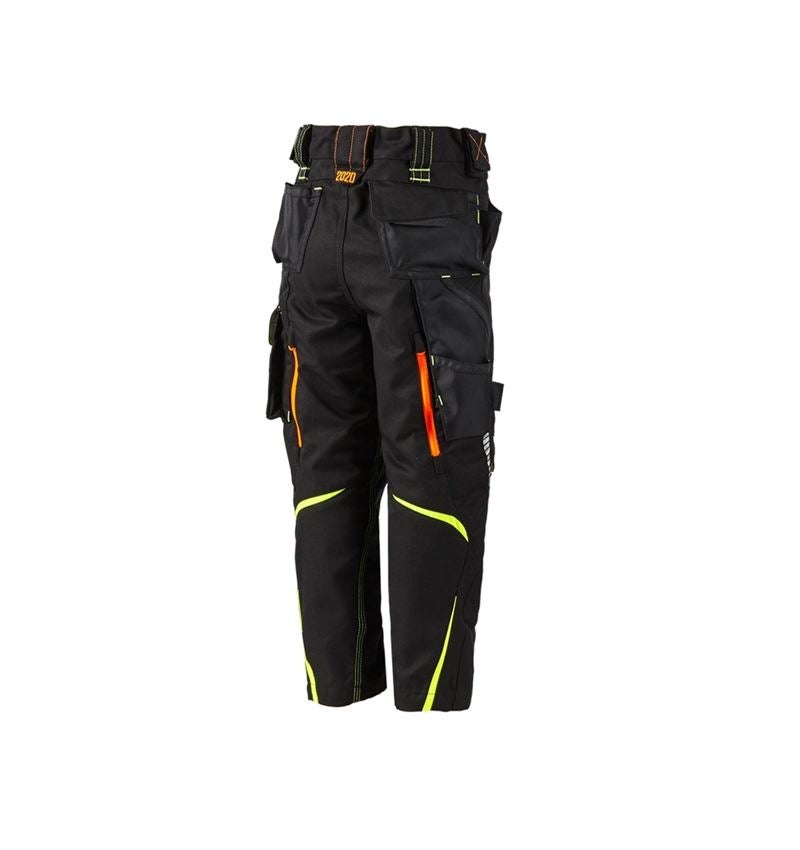 Pantalons: Pantalon taille él.d’hiver e.s.motion2020, enfants + noir/jaune fluo/orange fluo 4