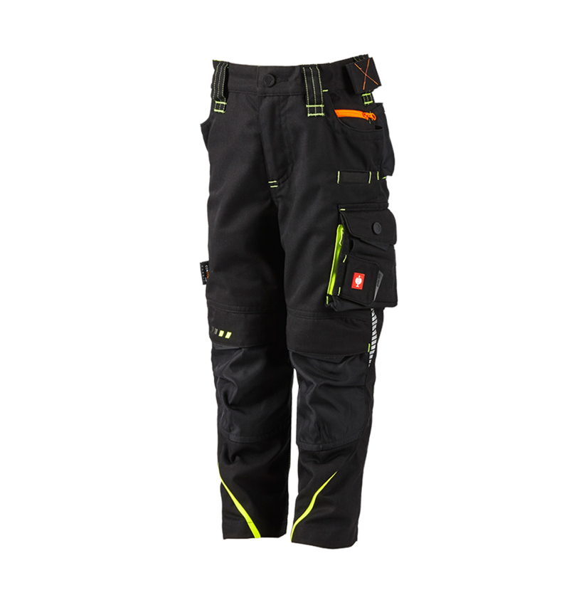 Pantalons: Pantalon taille él.d’hiver e.s.motion2020, enfants + noir/jaune fluo/orange fluo 3