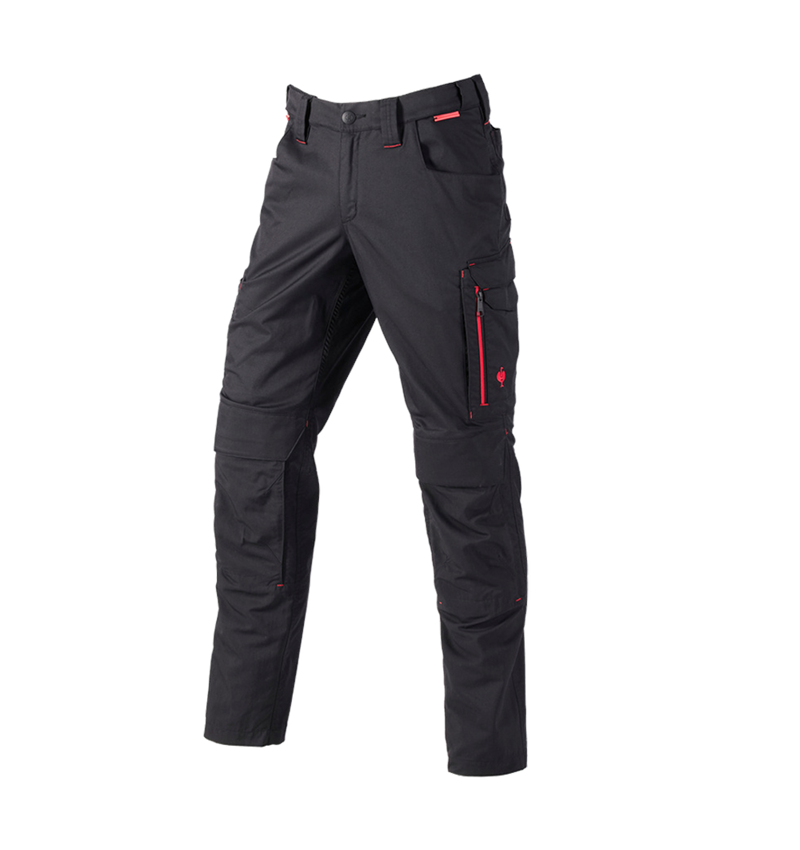 Pantalons de travail: Pant. à taille élast. e.s.concrete light allseason + noir 2